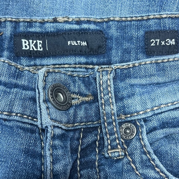 BKE Fulton straight leg bootcut jeans size 27X34 EUC - Picture 5 of 6